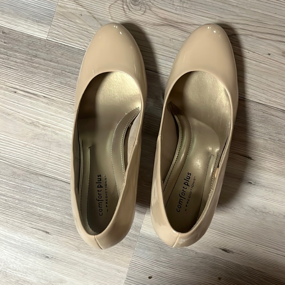 Nude pump heels